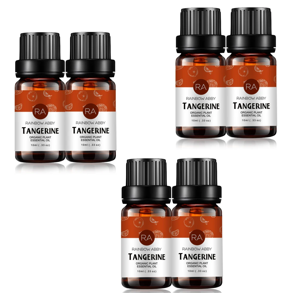 

60ml (6x 10ml) Tangerine Aromatherapy Essential Oil (100% Pure & Natural) - RAINBOW ABBY
