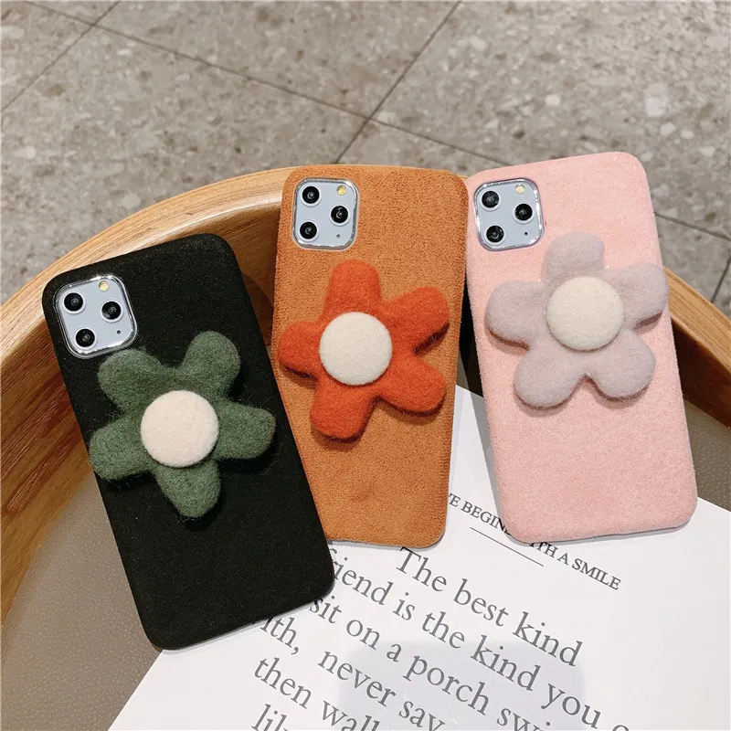 

Woolen Flower case for iPhone 11 XR 7 8 11 Pro Max X XS Max Plus 6 6s cover