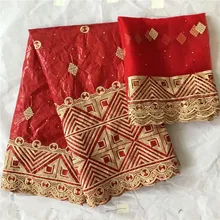 Новое поступление камень Африканский Базен riche ткань с вышивкой кружева/Базен riche платье Материал нигерийский KY102725