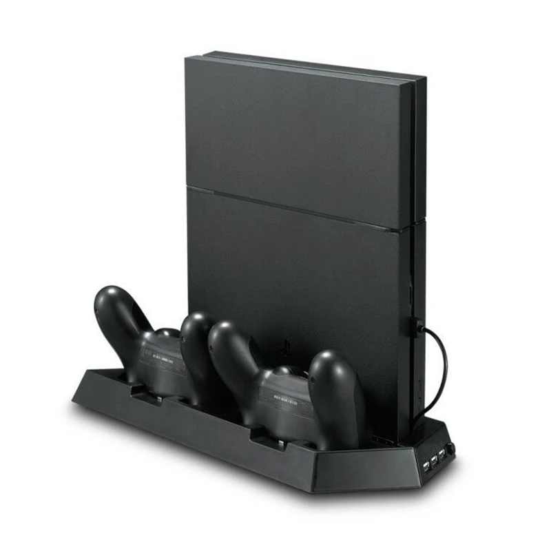 Для PS4 тонкий многофункциональный хост кронштейн охлаждающий вентилятор база ультра-тонкая машинка кронштейн вентилятор зарядное устройство