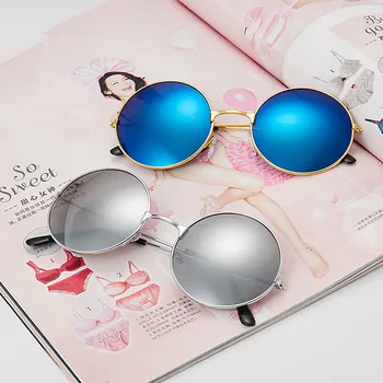 

Vintage Retro Polarized Steam Punk Sunglasses Fashion Metal Round Mirrored Eyewear Men Circle Sun Glasses UV400