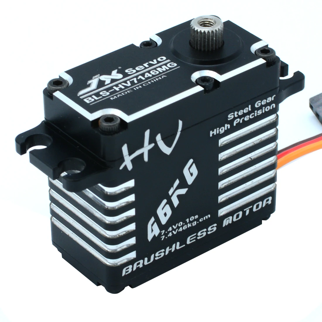 

JX Servo BLS-HV7146MG 46KG HV High Precision Steel Gear Full CNC Aluminium Shell Structure Digital Brushless Standard Servo