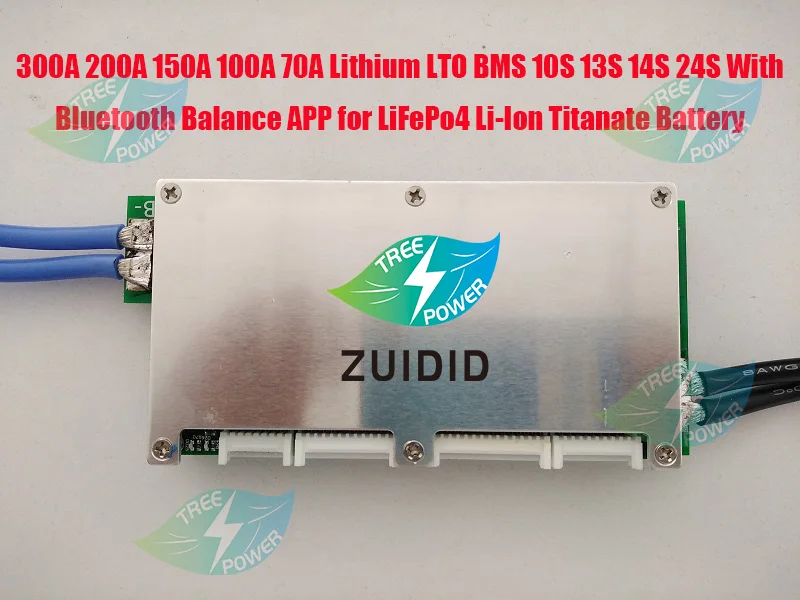 300A 200A 150A 100A 70A литиевый LTO BMS 10S 13S 14S 24S с Bluetooth баланс APP для LiFePo4 литий-ионный