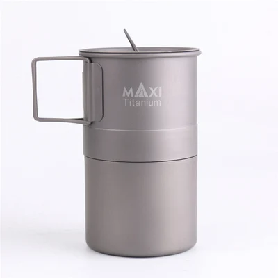 MAXI titanium Moka плита кофейник эспрессо, легкий портативный(200 мл нет - Цвет: 200ml