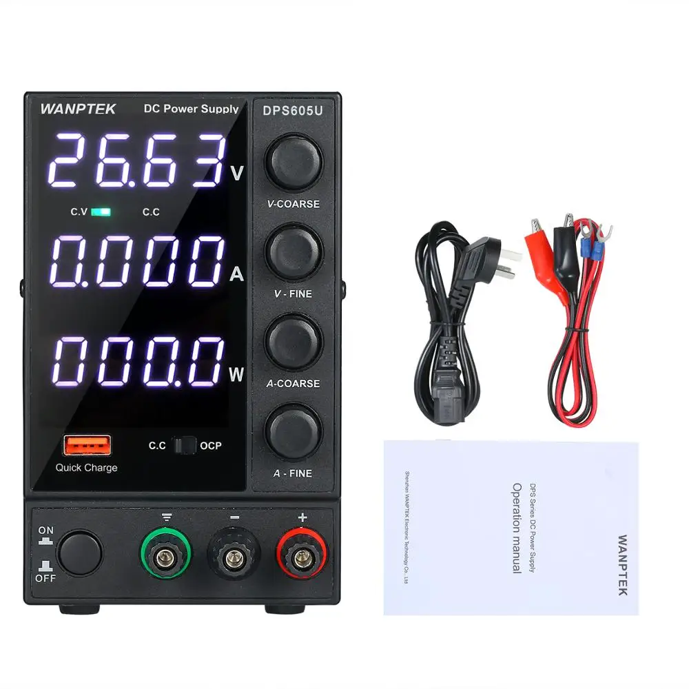 DPS605U AU Plug DPS305U/DPS605U/DPS3010U AC 115 В/230 В импульсный источник питания постоянного тока 4 цифры дисплей светодиодный источник питания 150 Вт/300 Вт - Цвет: DPS605U AU Plug