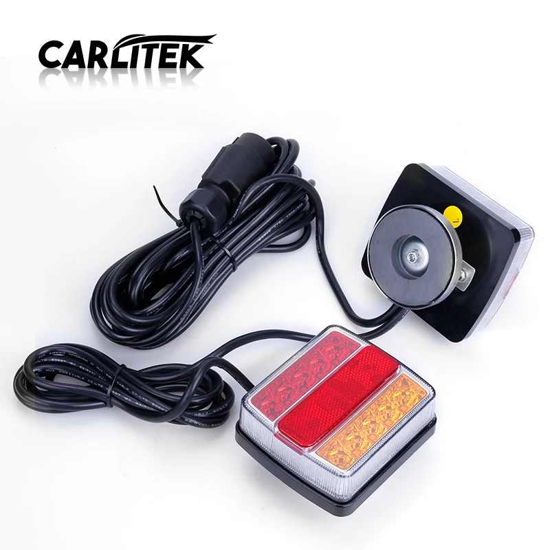 CARLitek 12 В светодиодный задний фонарь желтый красный указатель поворота 12 В предупреждающий сигнал поворота лампа автомобиль грузовик прицеп задняя лампочка с магнитом