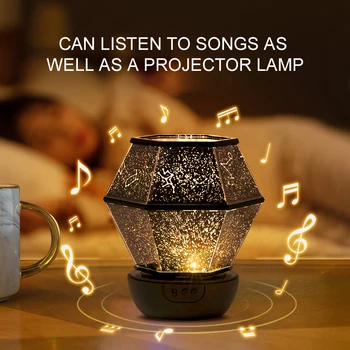 

LED Night Light Colorful Starry Sky Galaxy Projector Blueteeth USB Voice Control Music Player USB Charging Projection Lamp Gift