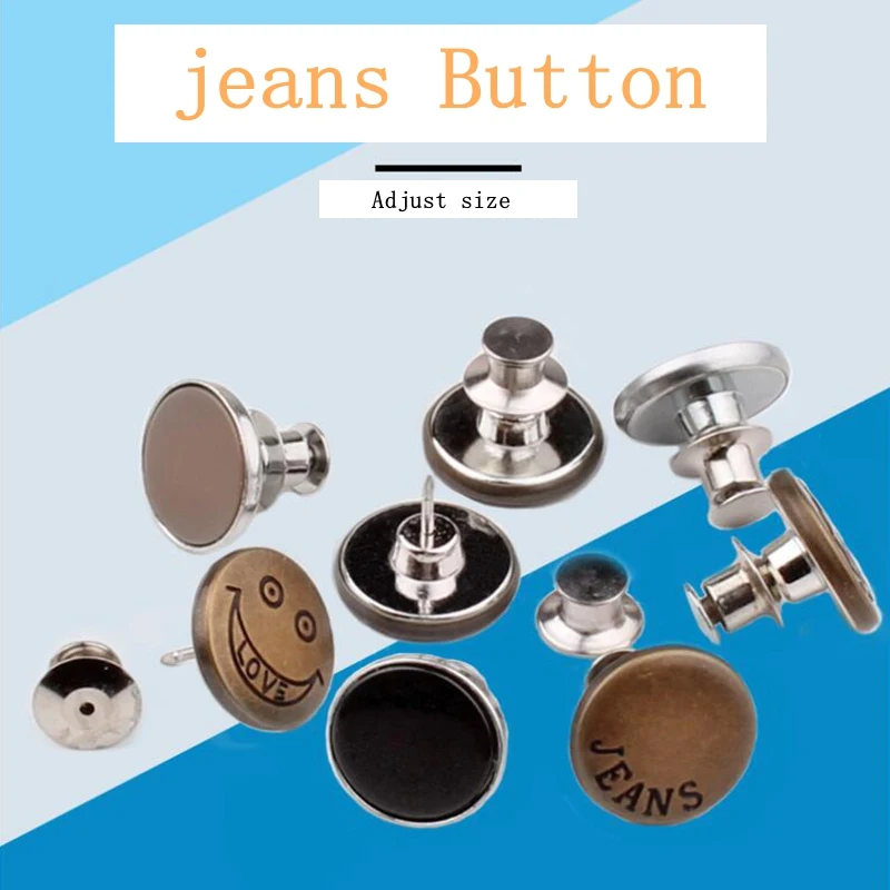 Assorted Fashion Jean Button Replacement Detachable Button Snap