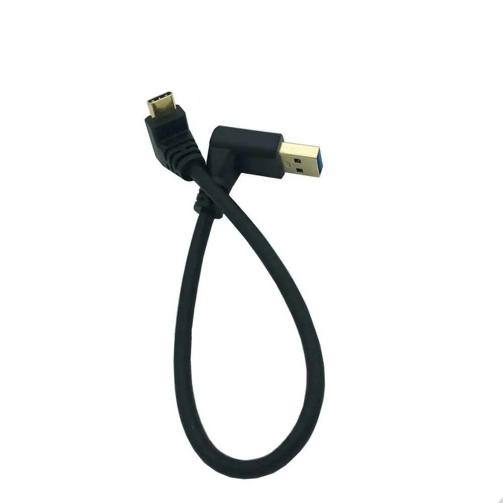 Позолоченный 90 градусов вверх угол USB 3,0(тип-a) штекер USB3.1(тип-c) штекер вниз/вверх угол USB синхронизация данных и зарядный кабель подключение