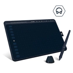 Tabuletas gráficas hs611 do desenho de digitas dos níveis com a função da inclinação do apoio da pena da bateria livre da barra das chaves expressas
