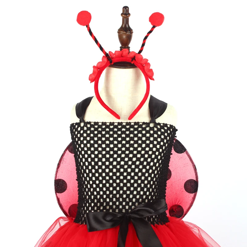 Girls Ladybug Tutu Dress with Wings