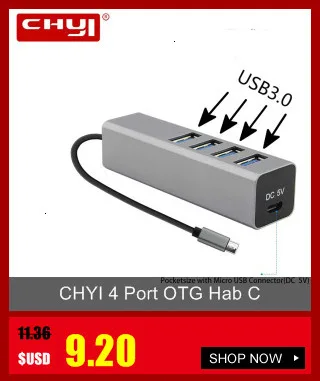 CHYI type C 3,1-Usb 3,0 порт концентратор супер скорость мульти порты Usb-c сплиттер Mini Usb3.0 Hab Поддержка SD/TF кард-ридер для huawei