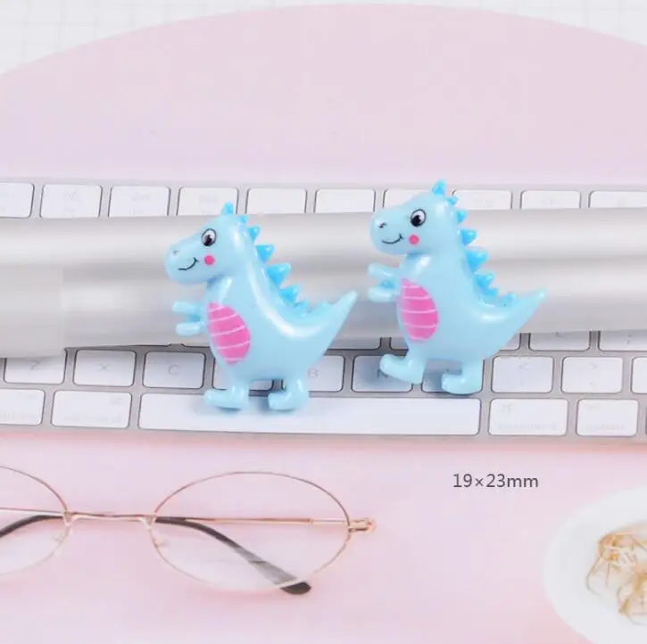 20 шт./партия Kawaii динозавр плоские резиновые Кабошоны Скрапбукинг для Hairbow центральное украшение DIY аксессуары для телефонов