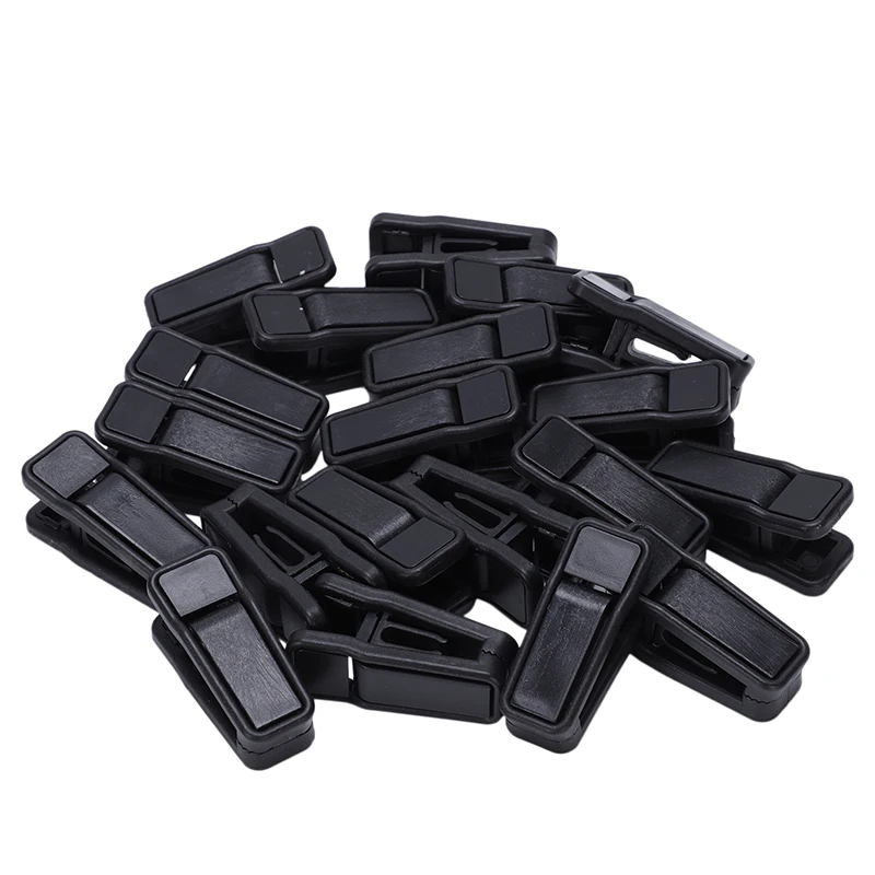 Black Упаковка из 20 волшебных нескользящих штанов, зажимов для тонких вешалок - Цвет: Black