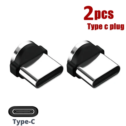 2 Pcs For Mobile Phone Replacement Parts Durable Converter 360 Degree Rotation Magnetic Plug Charging Cable Adapter