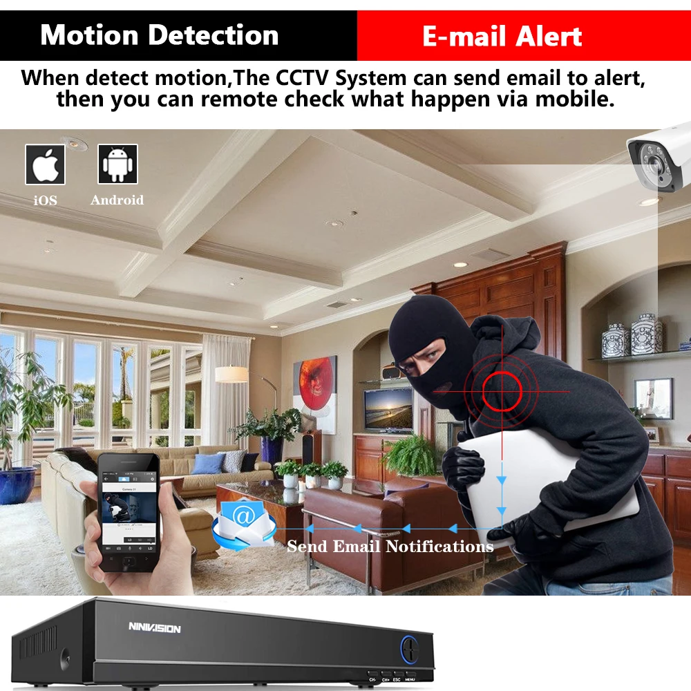 HD 4 Channel DVR Video Recorder H.265+ 5MP 4MP 1080P 4CH 5 in 1 Hybrid DVR With 3G Wifi function for CCTV XVi TVi CVI IP Camera