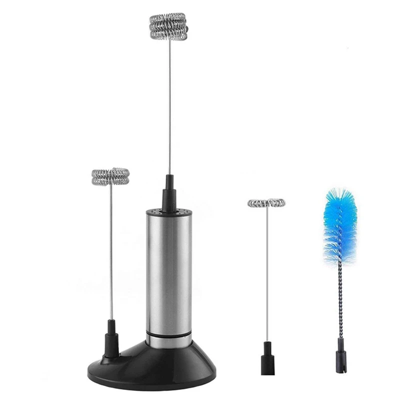 

ABUI-Handheld Milk Frother, Battery Operated Whisk,Electric Foam Maker with Stainless Steel Whisk Include 3x Milk Whisk Head, a
