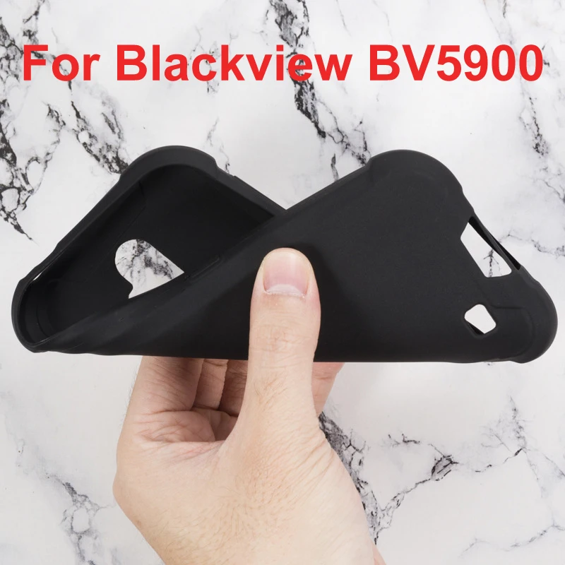 Силиконовый чехол Blackview BV5900 мягкий матовый черный защитный из ТПУ для телефона Capa