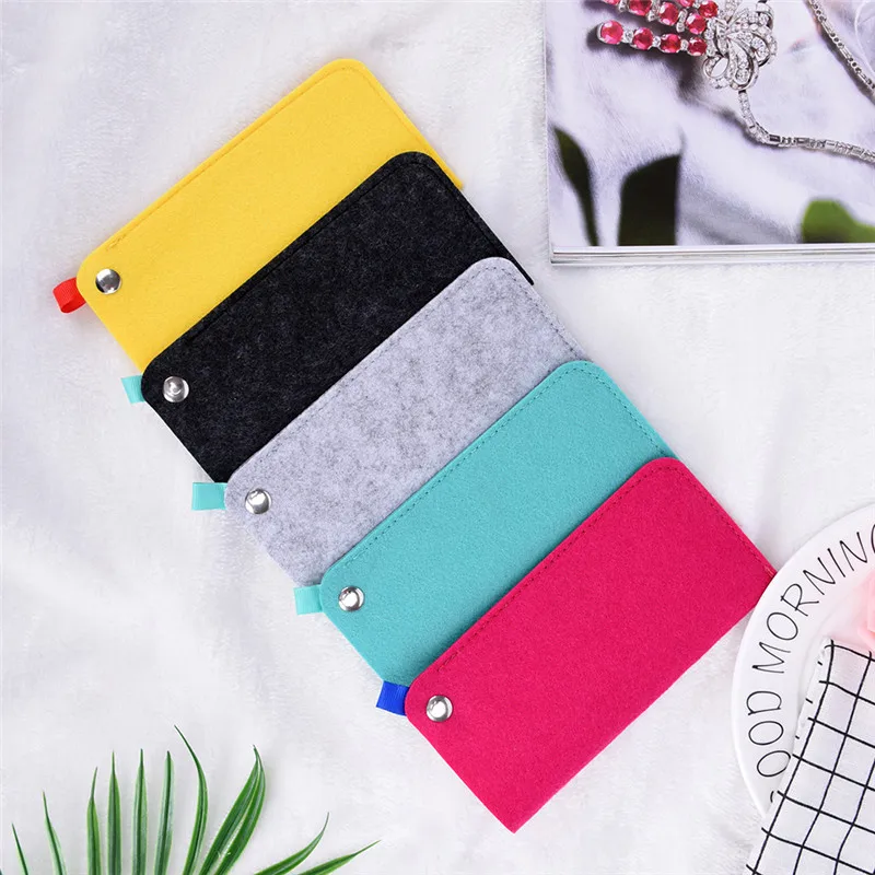 Soft Chemical Fiber Felt Cloth Sunglasses Bag Glasses Case Glasses Pouch telephone bag Eyewear Accessories 18*9cm Color Random