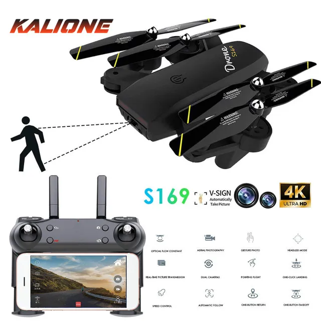 $US $53.77 Drone 4K HD Dual Camera HD Aerial Photography gimbal drones WiFi Real-time Transmission Optical Flo