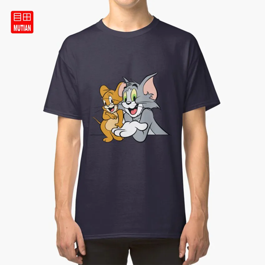 Футболка Том и Джерри том кошка мышь мультфильм любовь старый Золотой