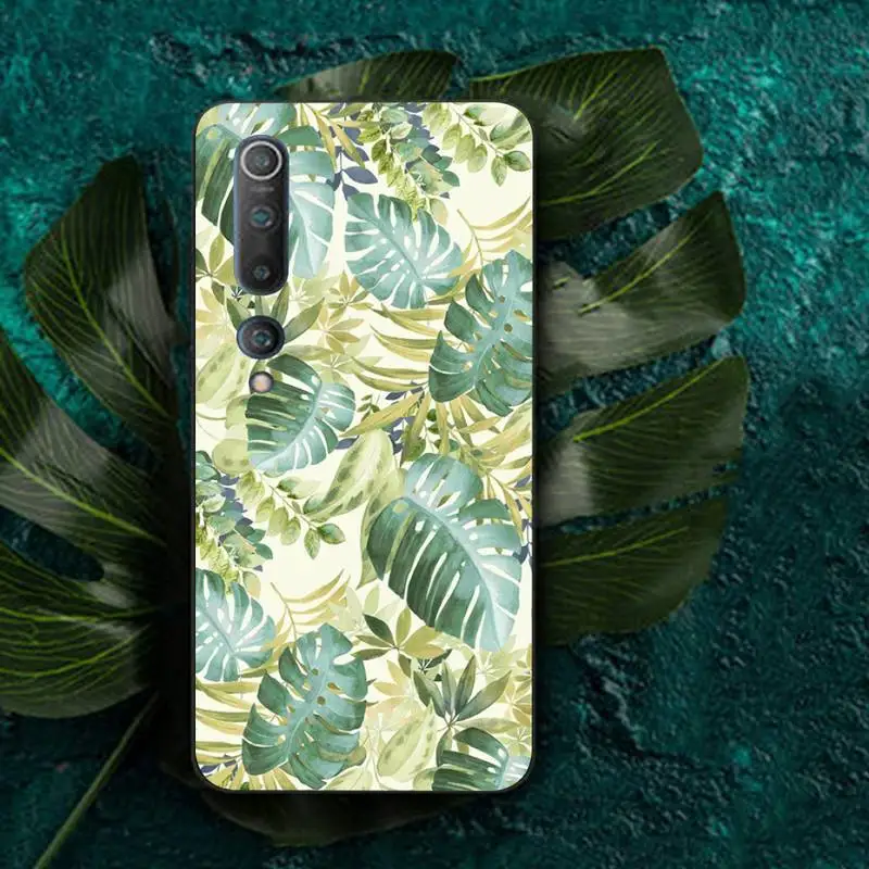 YNDFCNB Palm tree Leaves Plant Flower Phone Case for RedMi note 4 5 7 8 9 pro 8T 5A 4X case xiaomi leather case color