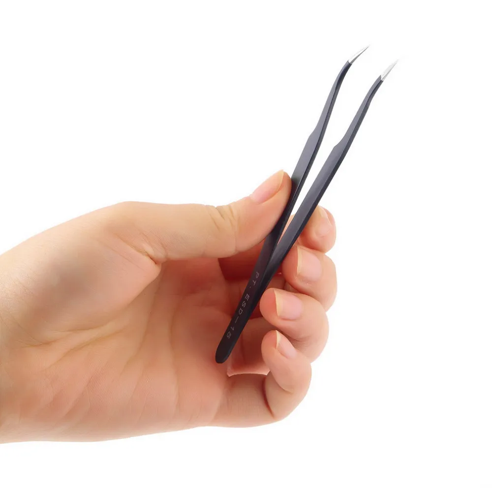 2 pcs/set Anti-Acid Steel Curved Straight Tweezers Makeup Eyelash Curler False Eyelashes Extension Eye Lashes Styling Tool