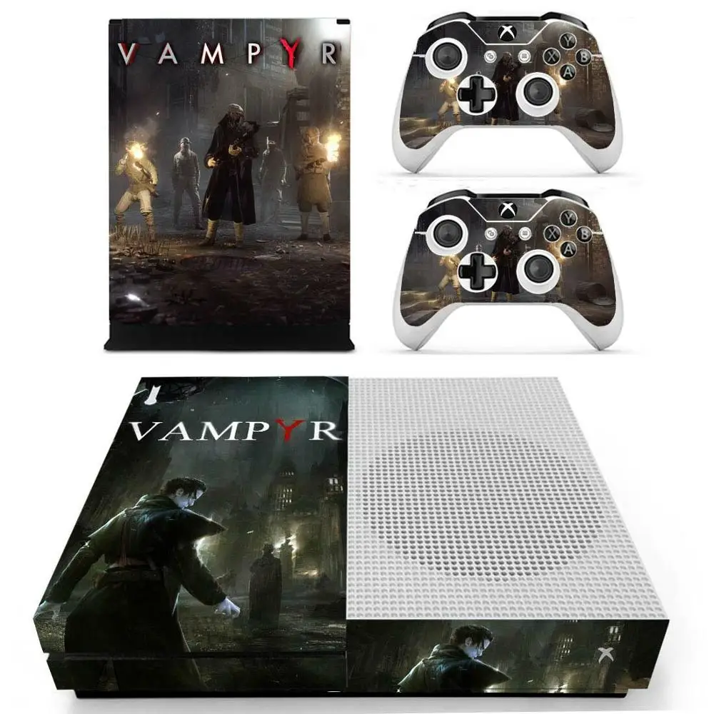 YS-xboxoneS-1304 Vampyr стикер s для Xbox One S виниловые наклейки на кожу наклейки Pegatinas Adesivo для Xbox one тонкая консоль и два контроллера шкуры - Цвет: YS-xboxoneS-1304