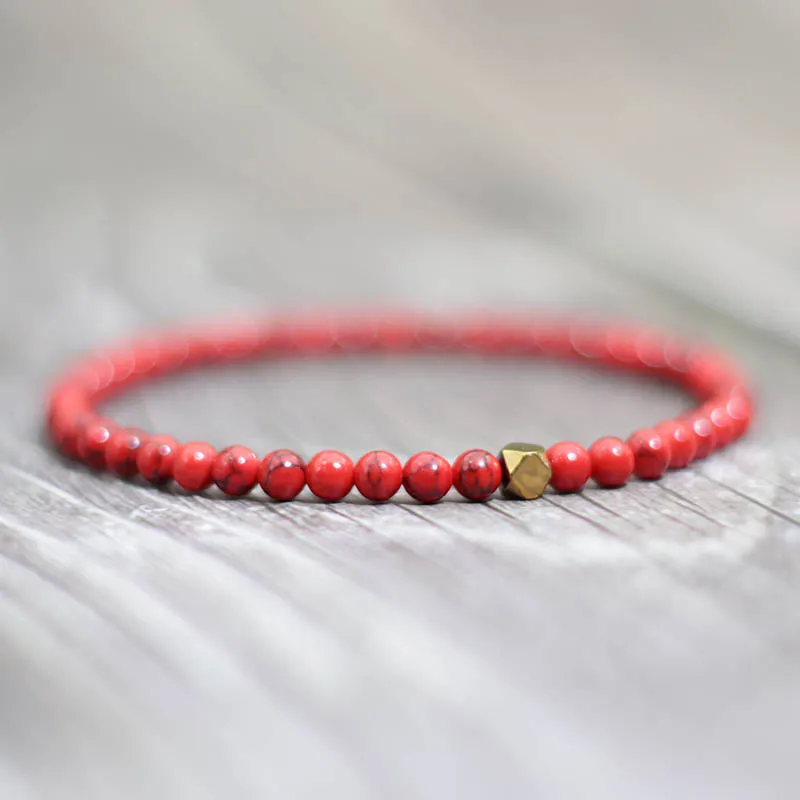 Minimalistisches 4mm Naturholz Armband für Männer weibliche Armband Perlen unregelmäßige Wenge Holz Brazalete Geschenk für Ihn Zubehör Joyas – Detail 10