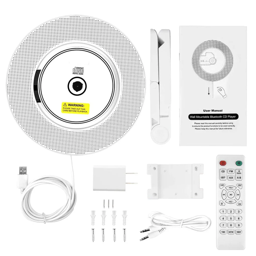 Портативный настенный CD проигрыватель Bluetooth usb MP3 WMA AUX аудиовход|CD-плееры| |