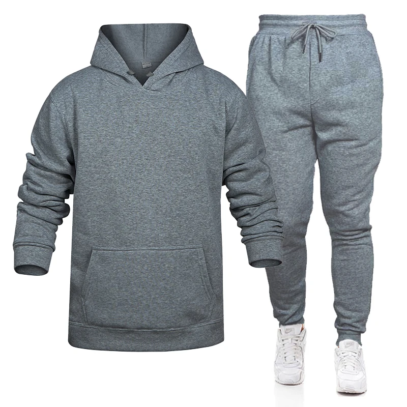 

Pure Color Sweatshirt Suit Men's New Hoodie Brand Men's Long Sleeve Hoodie Men's Black Classic All-match Casual Suit Hoodie
