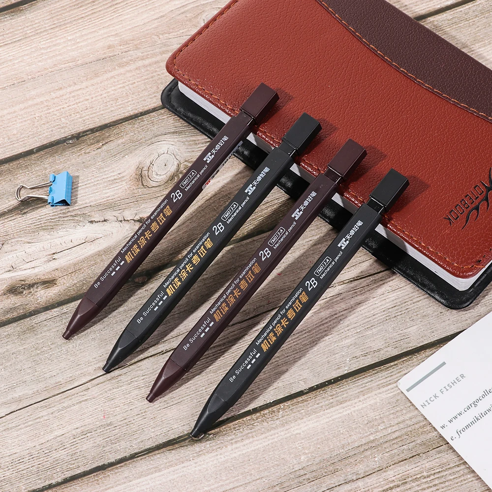 2B Holder Exam Mechanical Pencil Test Special Pencil Coated Card Automatic Pencil Student Office Supplies Pencil Set