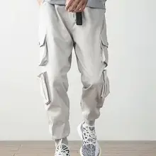 2019New мужские боковые накладные карманы шаровары хип хоп повседневные мужские джоггеры брюки модные повседневные штаны