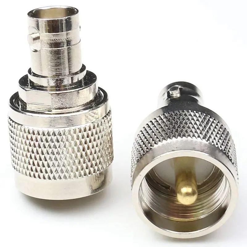 2pcs радиочастотный коаксиальный адаптер BNC Женский к UHF мужской PL-259