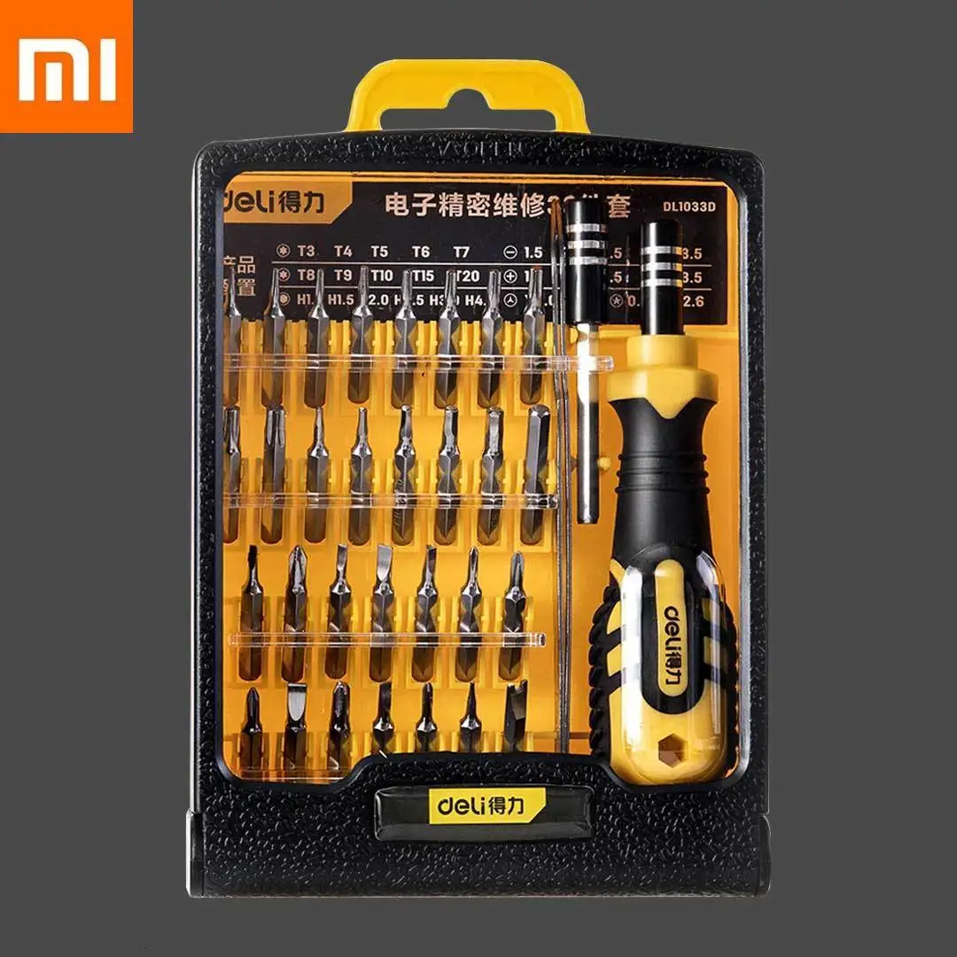 

New Xiaomi DELI Repair kit 33in1 function Maintenance free to splicing with extension rod Xiomi For Phone Electrical Emergency