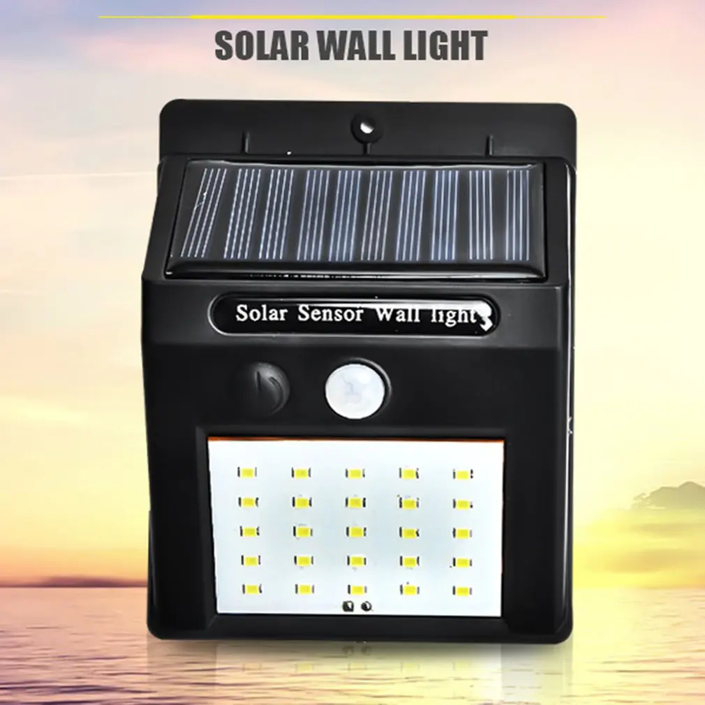 

20 LEDs Outdoor Wall Lamp Solar Panel Security Light PIR Motion Sensor Lamp Waterproof Induction Lamp Garden Lamp Dropshipping