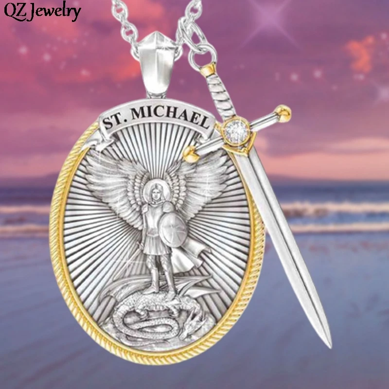 FINE4U N859 Stainless Steel Saint Benedict Medal Necklace for Catholic  Jewelry Religious Protection Necklaces for Men Women - AliExpress