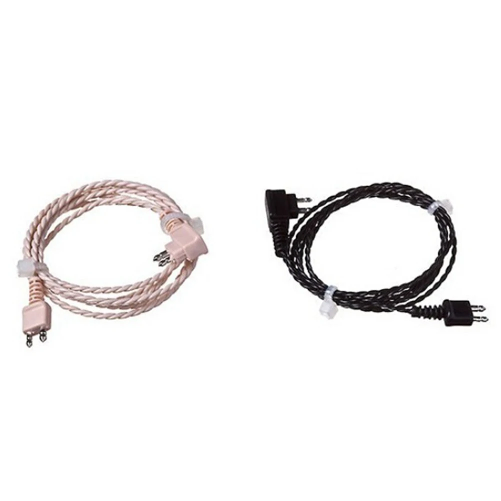 2pin Универсальный черный/бежевый Кабель-адаптер слуховой аппарат с ресивером для карманного провода стандартный шнур питания