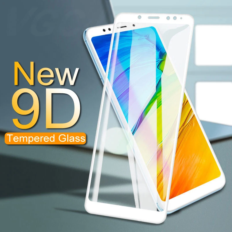 Закаленное стекло 9D с полным покрытием для Xiaomi Redmi 5 Plus 5A 6A S2 Go Защита экрана Note 6 Pro
