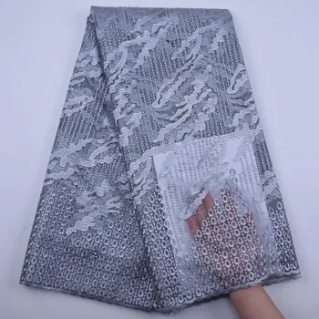 

Nigerian Lace Fabric 2020 High Quality Beaded Lace Fabric For Wedding African With Beads Nigerian French Lace Fabric Y1863