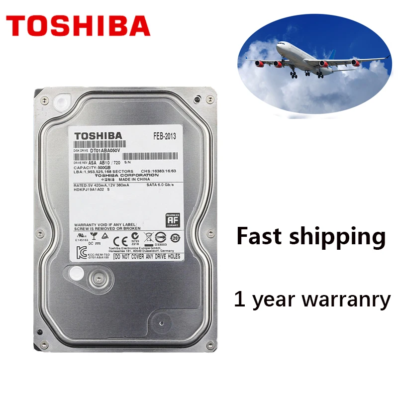 Внутренний жесткий диск TOSHIBA 500 Гб для наблюдения 3 5 &quotDVR NVR CCTV HDD SATA 5700 об/мин 32 м