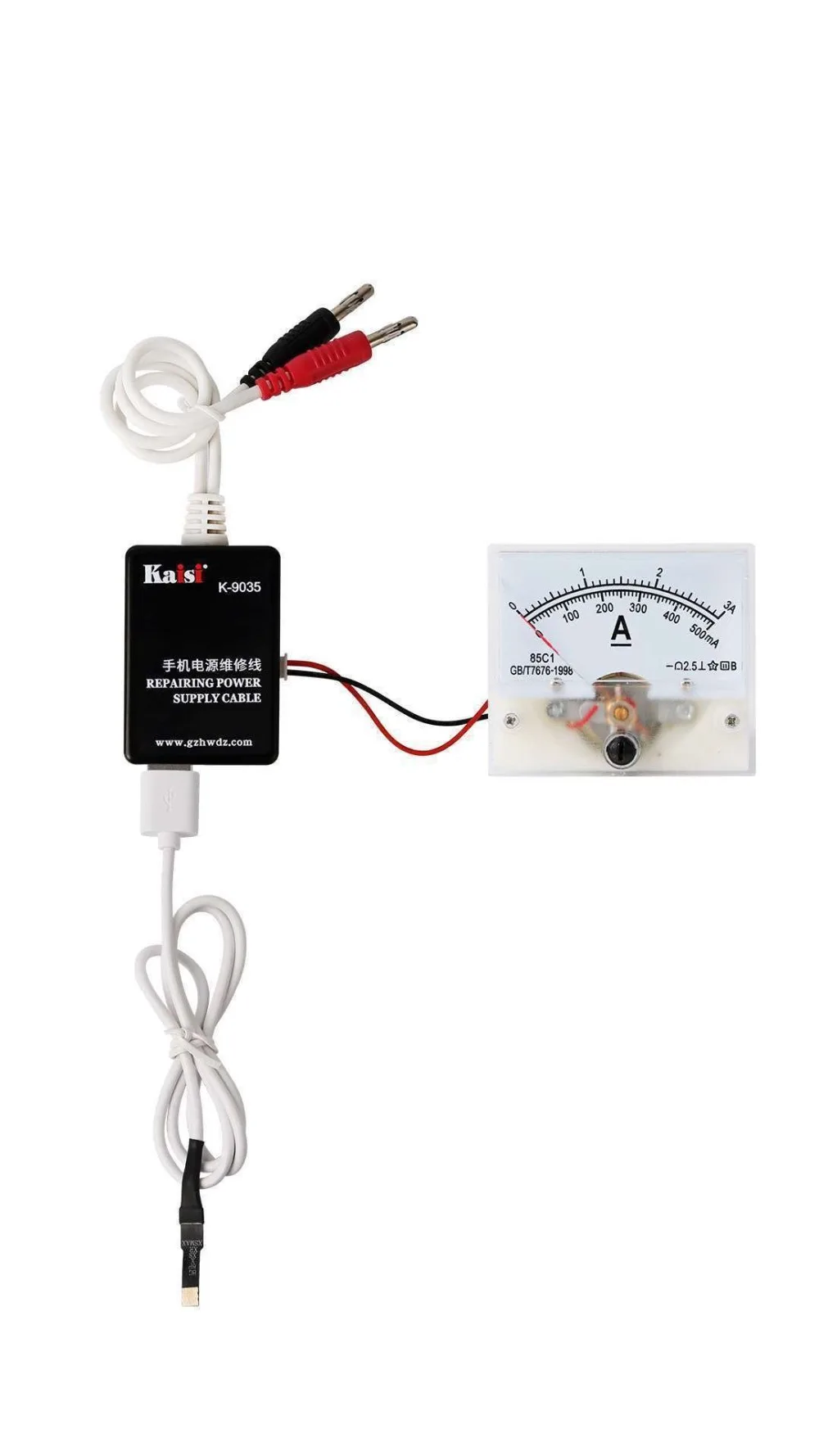 K-9035 A/B DC кабель питания с 4 ПК USB Расширенный порт и мультиметр дисплей для iPhone 5S 6S 7 8 X MAX XR ремонт материнской платы