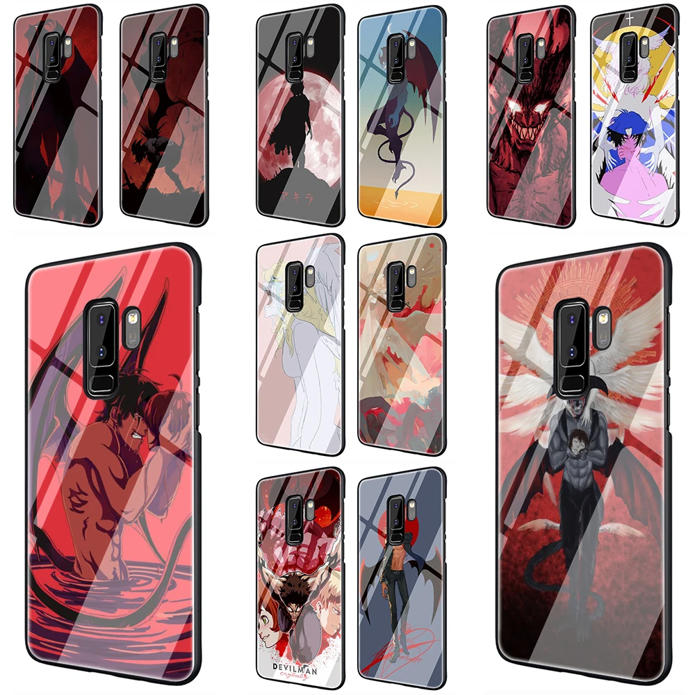 EWAU Devilman Crybaby Стекло чехол для телефона для samsung Galaxy S7 8; большие размеры 9, 10; плюс 10 плюс Note8 9 10 плюс A10 20 30 40 50 60 70
