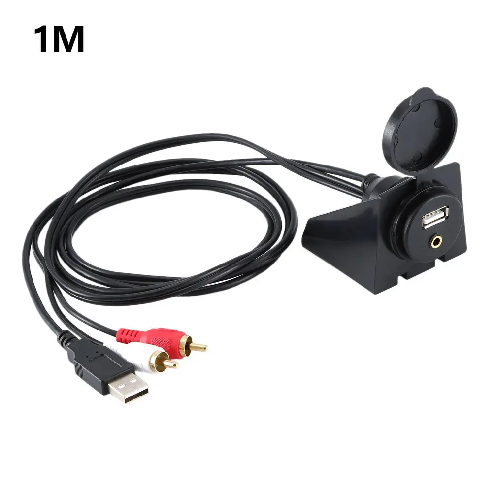 Usb2.0Am+ 2Rca/Usb Af+ Dc3.5F водонепроницаемый кабель автомобильный видео кабель-удлинитель аудио и видео кабель Водонепроницаемая линия