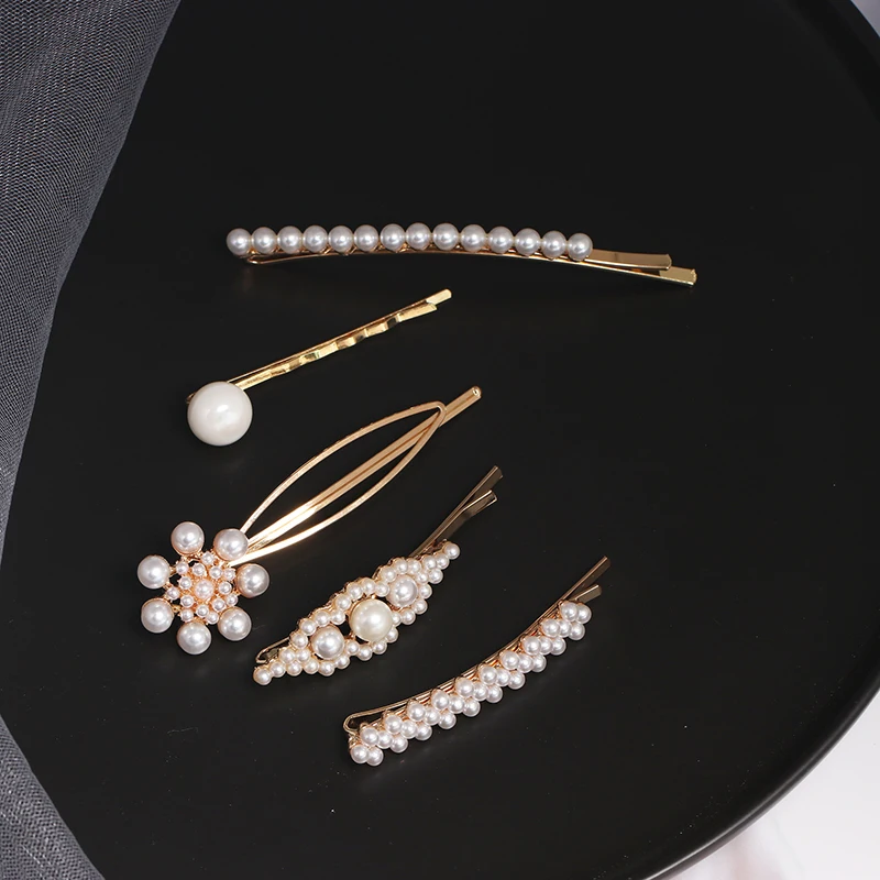 

Shiny Crystal Pearl Hairpins Barrettes Snowflake Rabbit Shape Hair Clips Hairstyle Design Styling Tool Hair Accessories