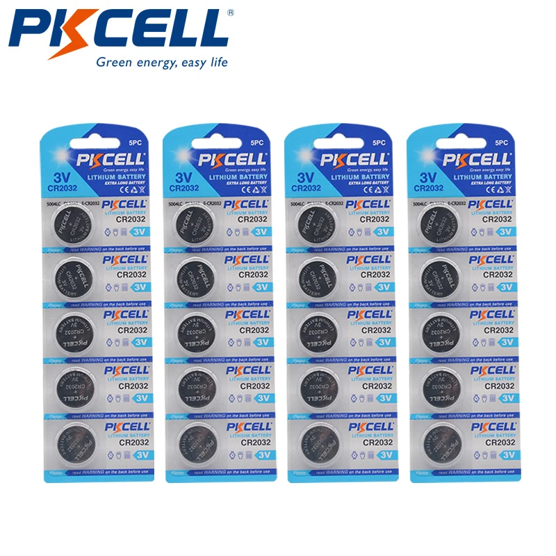 20 шт./4 упаковки Литиевые кнопочные батарейки 3 в BR2032 DL2032 ECR2032 CR 2032|battery clip|batteries