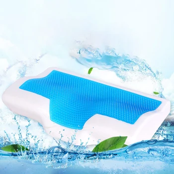 

1 Pcs Memory Foam Pillow Summer Ice-cool Anti-snore Neck Rest Sleep Pillows Gel Pillow Core+Pillowcover For Home Beddings