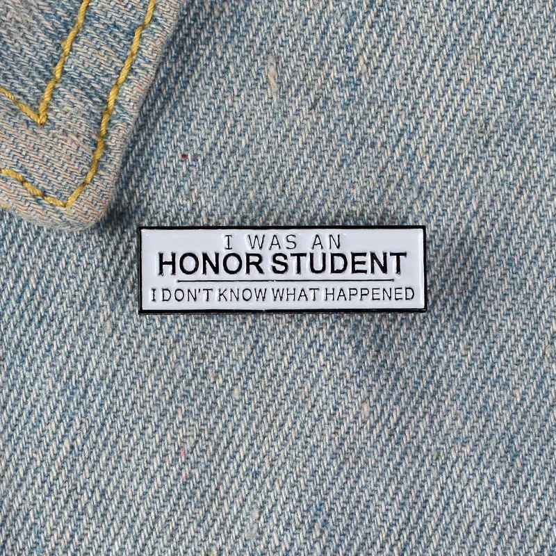 Новинка я был Honor Student Enaml Pin значок булавки на лацканы|Броши| |