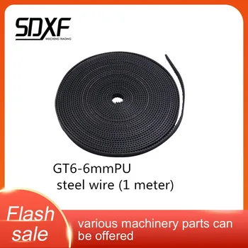 

GT6-6mm Synchronous Belt Belt Synchronous Wheel Set 1/2/5/10/50m Rubber mxl/gt2 Polyurethane 3D Printer Accessories