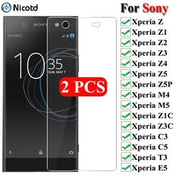 Premium Tempered Glass Screen Protector (2 - Pack) - 2pcs (For Sony Z5 Compact)